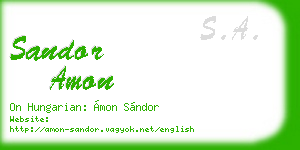 sandor amon business card